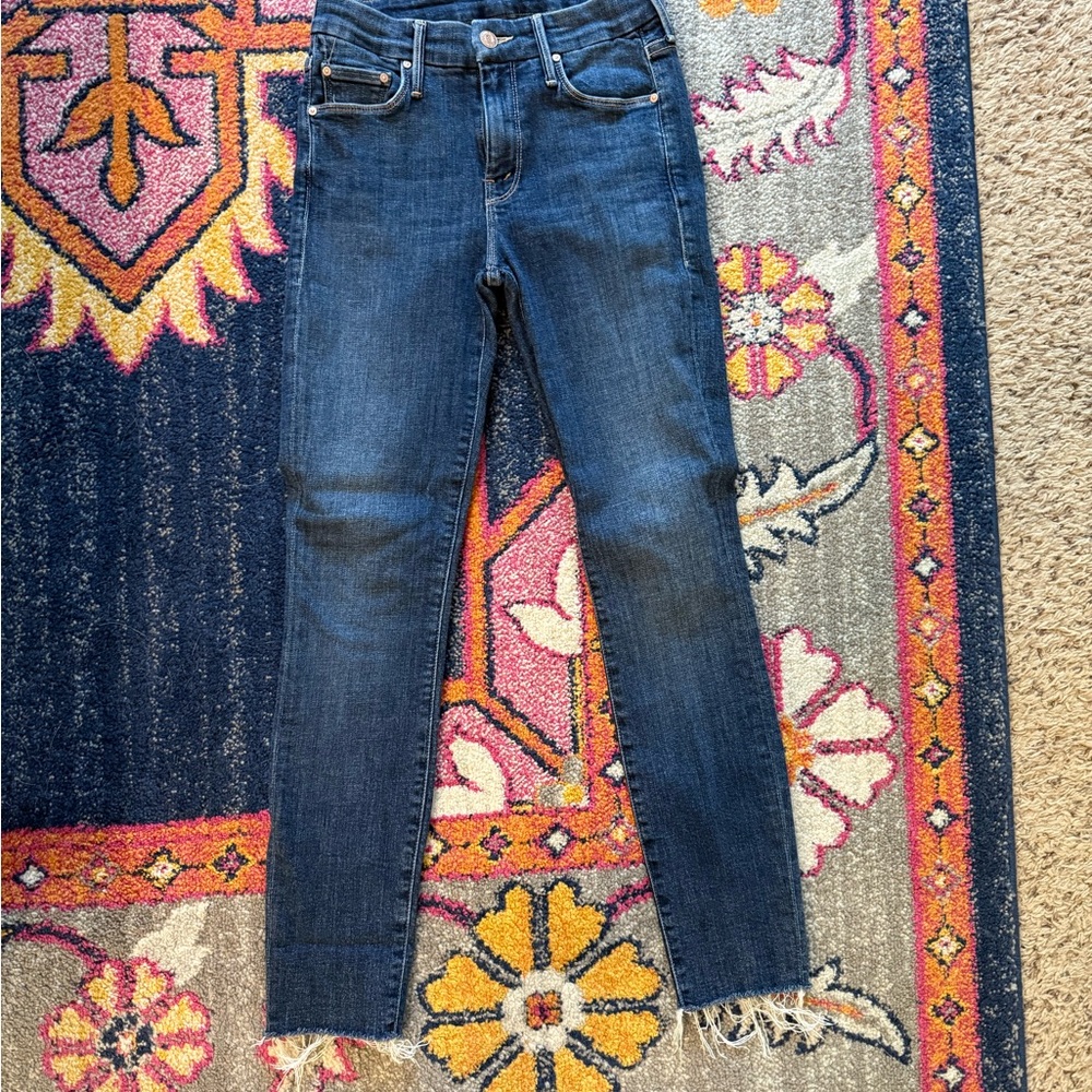 MOTHER Dark Blue Skinny Jeans